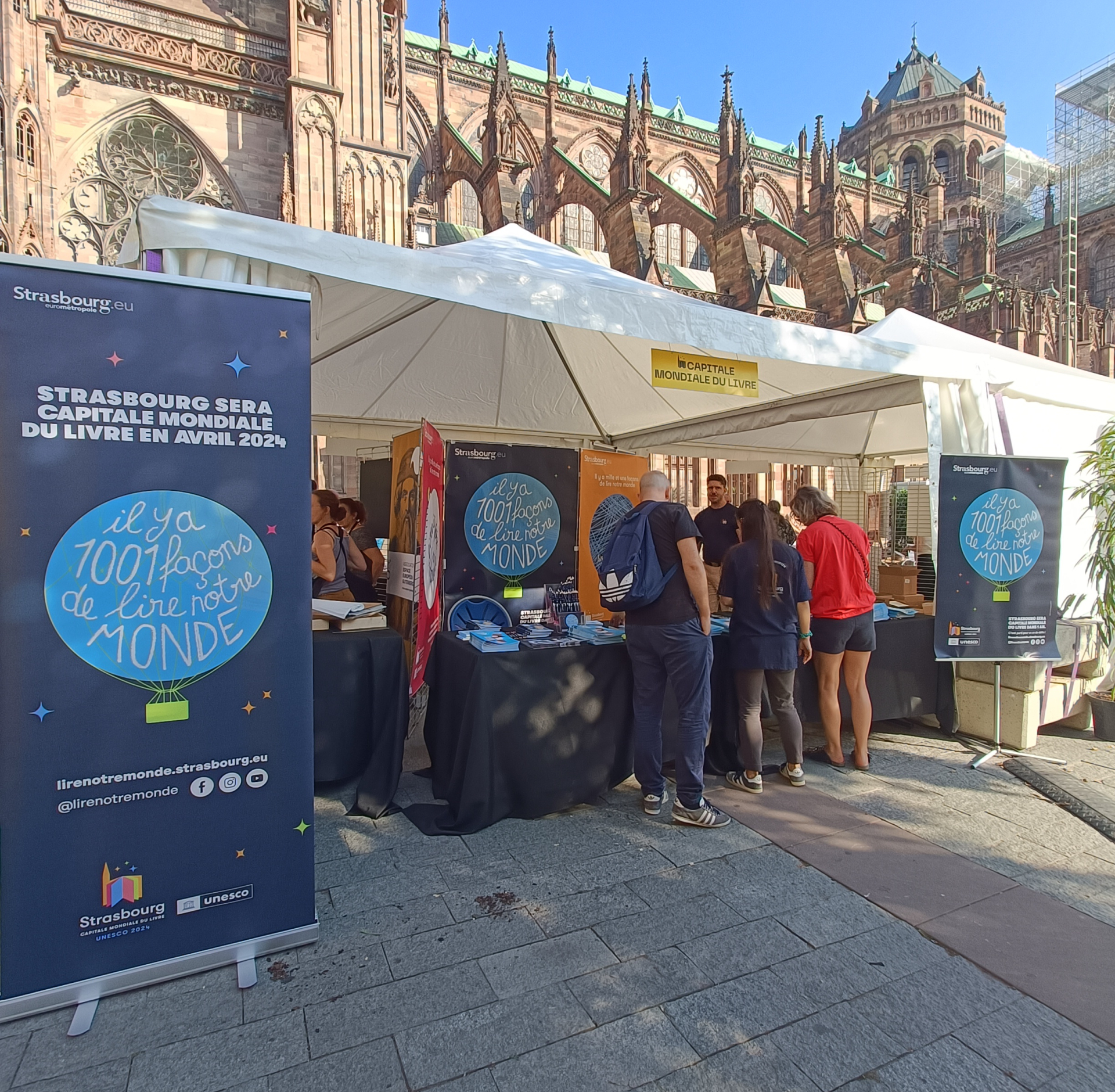 Stand Straslecture - Strasbourg Capitale mondiale du livre UNESCO 2024 - Strasculture 2023