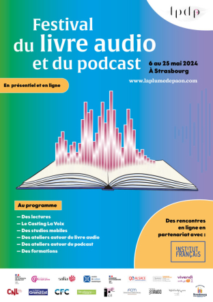 Affiche du festival du livre audio et du podcast - Strasbourg